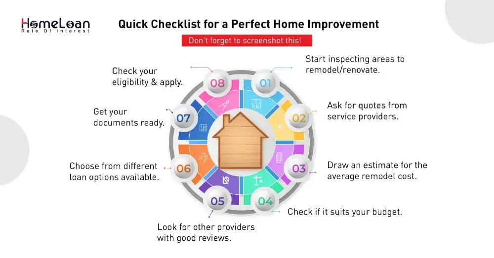 Quick checklist for a perfect home improvement